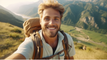 Vīrieša pārgājiens kalnā